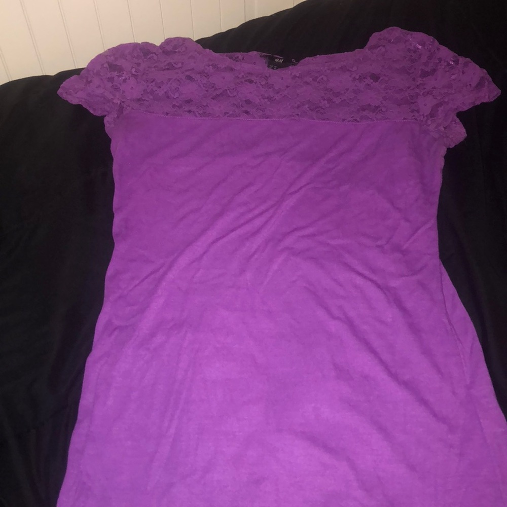 Cute Purple Lace Top